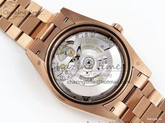 0109 OnTrend DayDate 40 RG JDF 904L Steel Silver Stick Dial on President Bracelet VR3255 V3 (Gain Weight) 1360